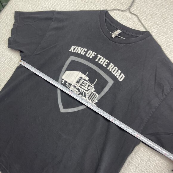 Vintage Y2K Semi Trucks Kings Of The Road Trucker Shirt 2XL Black Short Sleeve - Picture 8 of 11